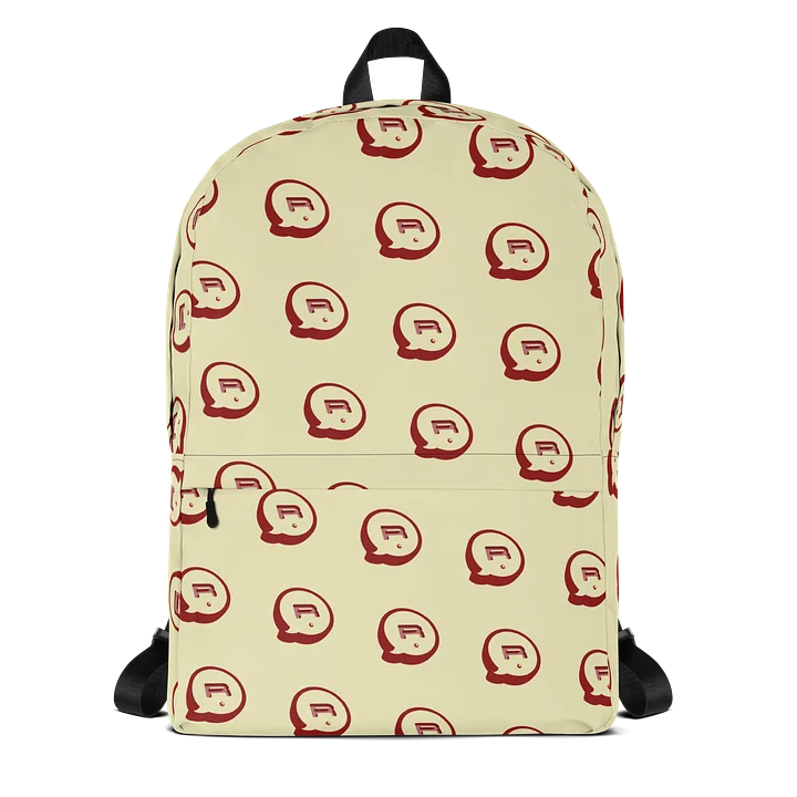 Run Button Logo All Over Print Backpack - Red product image (1)