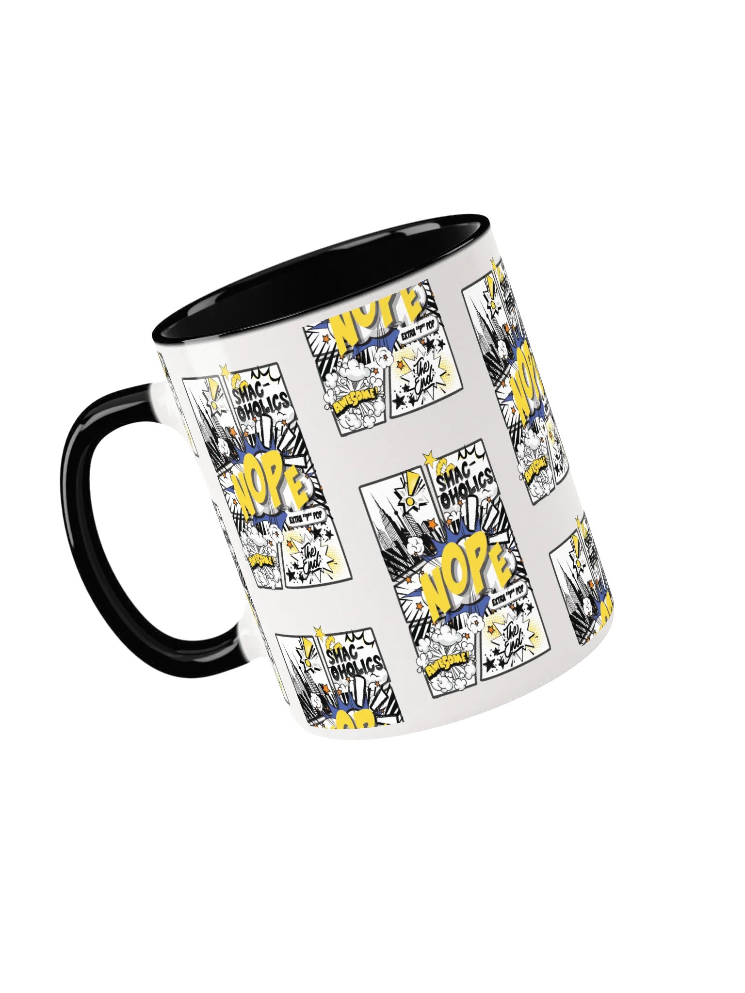 Shac-oholics Comic Blast Mug - Yellow 