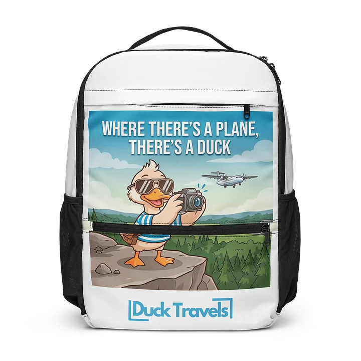 "Where There's a Plane, There's a Duck" Backpack product image (1)