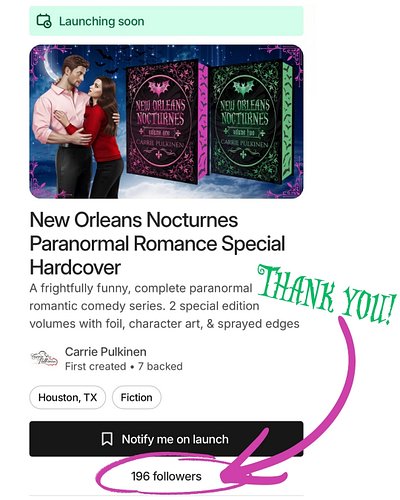 Thank you so much to everyone who is following my Kickstarter so far! I'm blown away by your support! 🤯🖤🖤

We launch on Thurs...