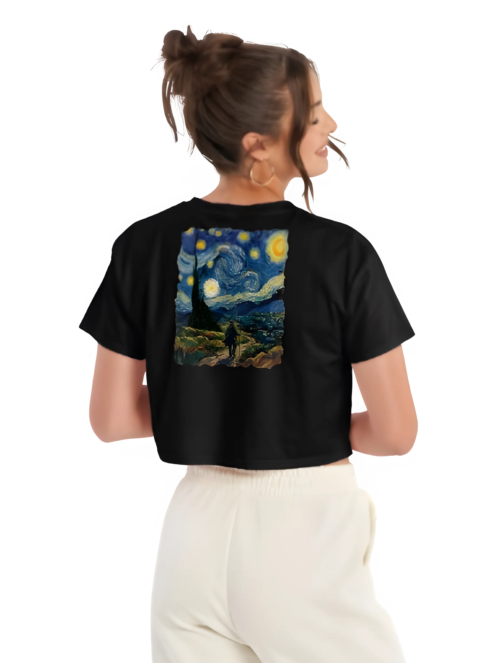Camiseta Crop Top "La Noche Estrellada" | Arte Inspirado en Van Gogh product image (1)