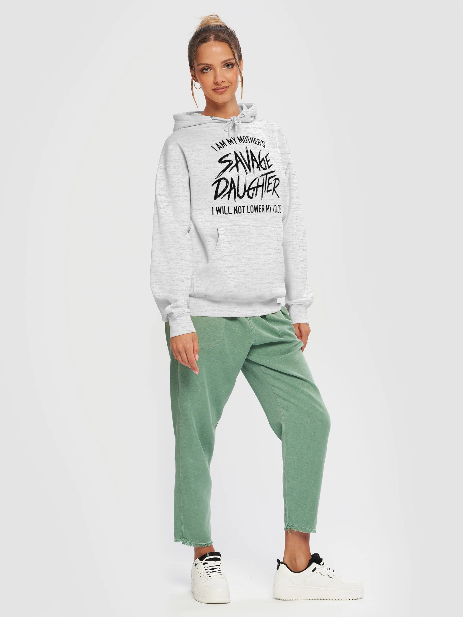 Savage Daughter Premium Hoodie (black print) product image (4)