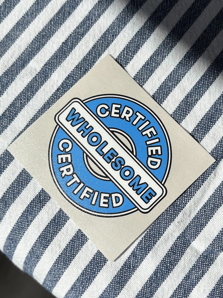 Certified Wholesome transfer sticker product image (1)