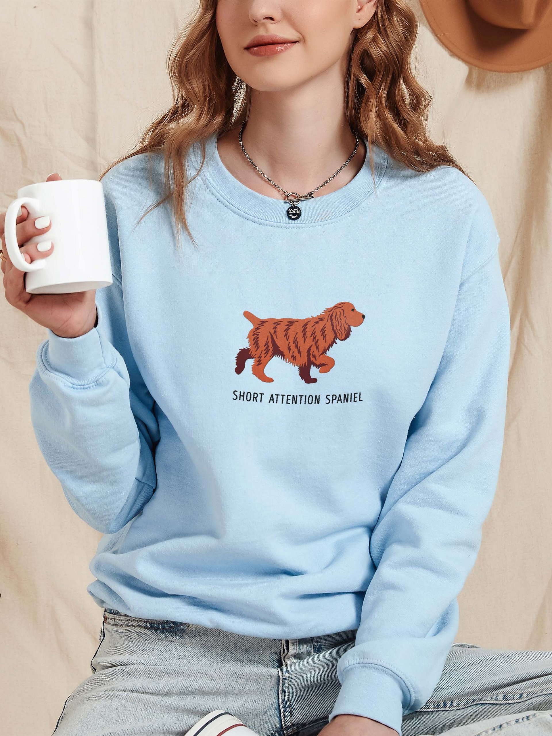 Short Attention Spaniel Sweatshirt (Embroidered) of a Cocker Spaniel product image (2)