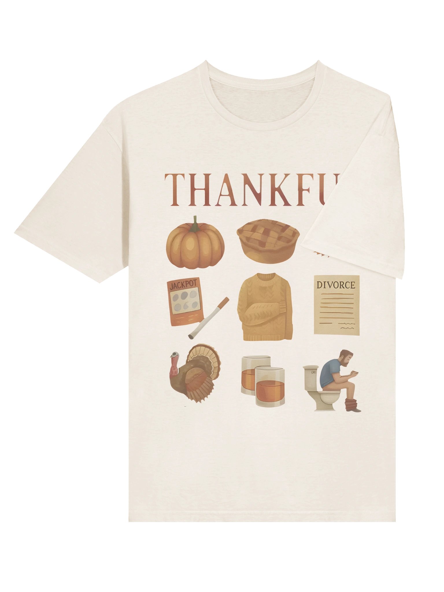 Thankful Thanksgiving Doodles T-Shirt product image (4)