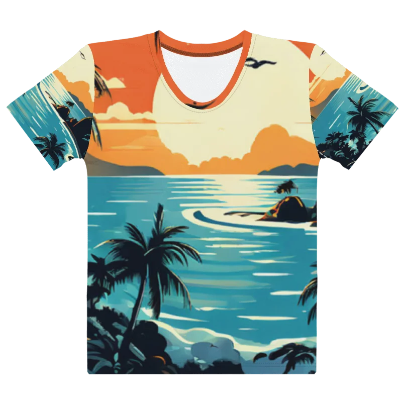 CaribbeanApples - Sunset Bays Caribbean | Women's Crew Neck T-Shirt product image (1)