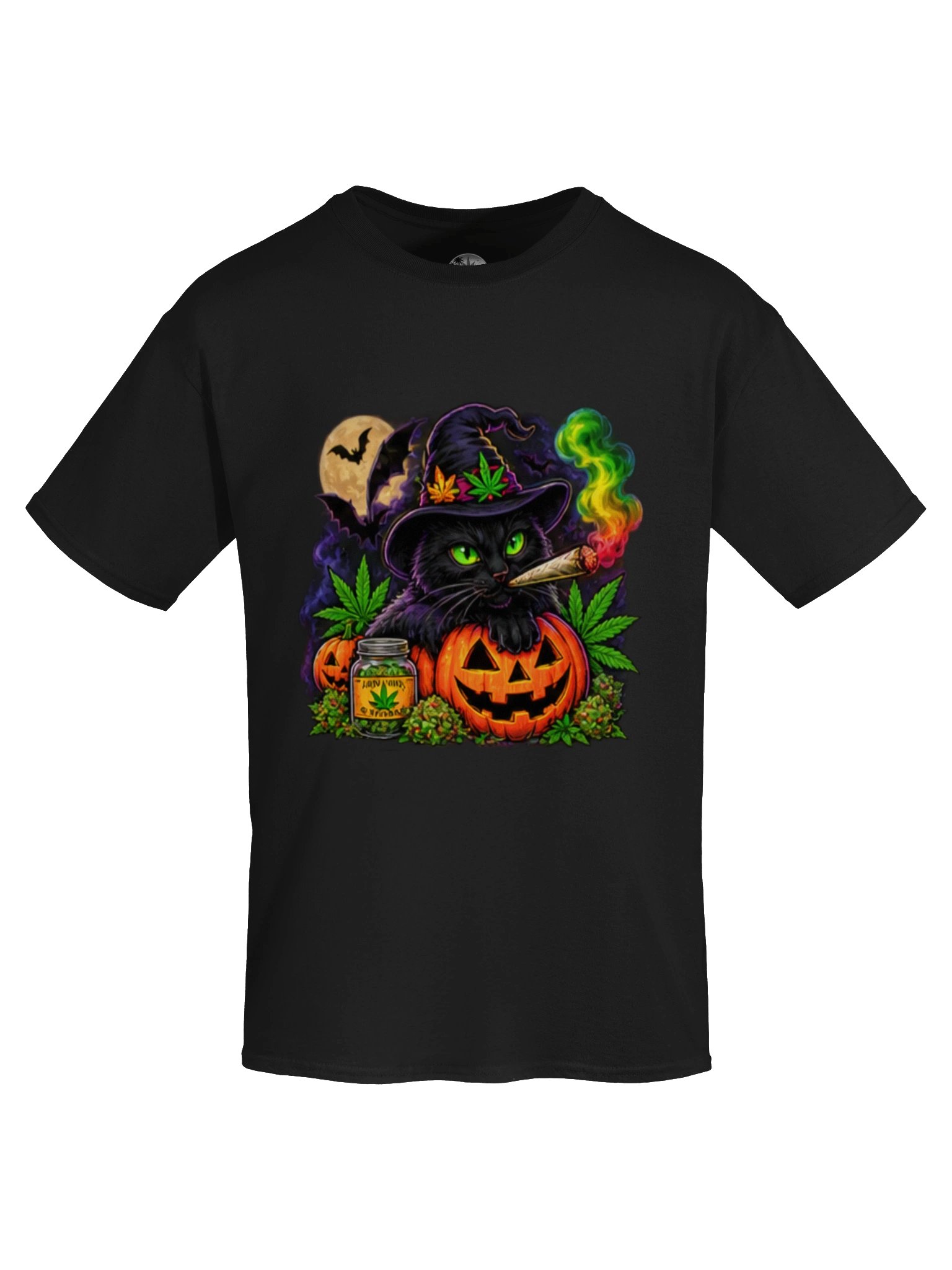 Midnight Mischief Black Cat Graphic Tee product image (5)