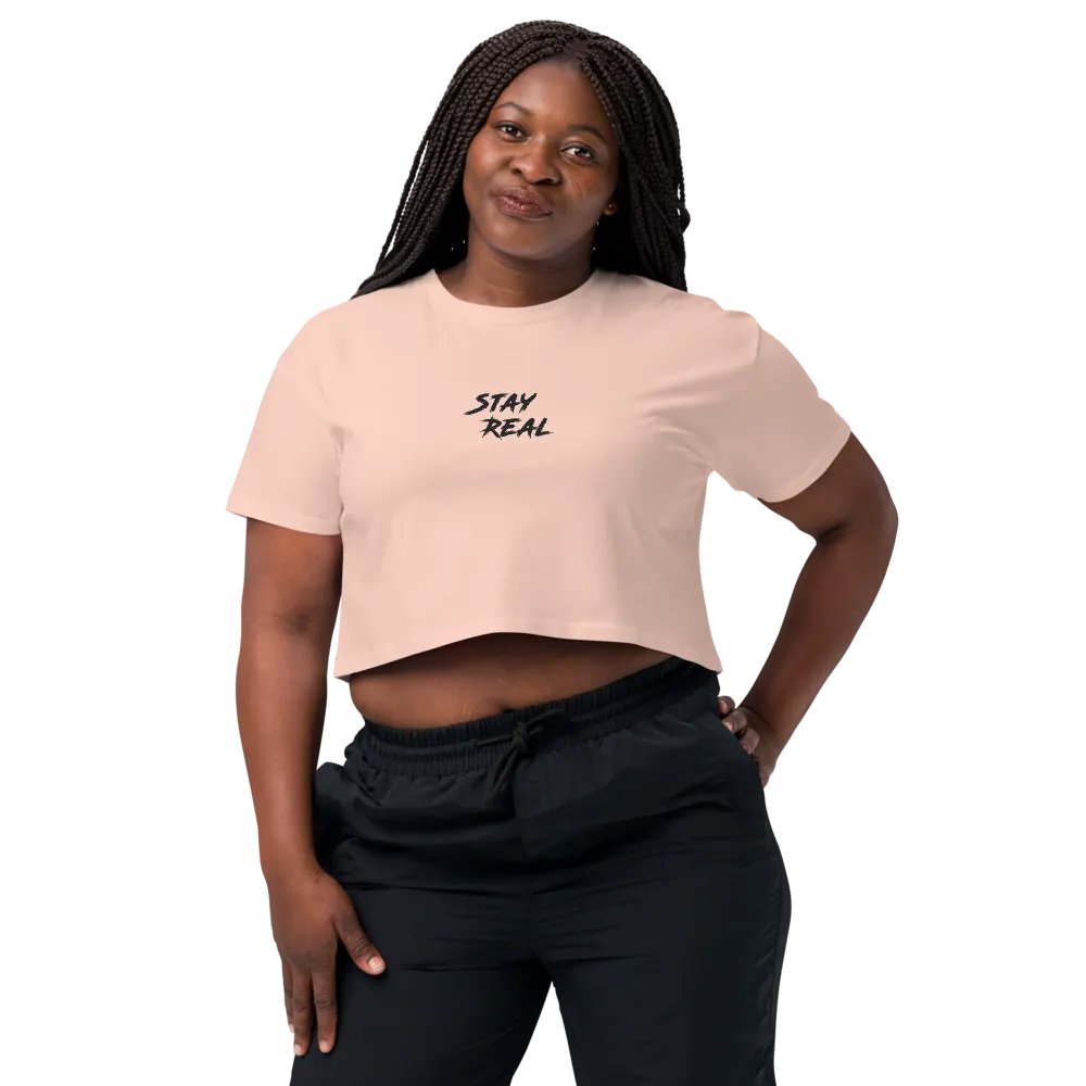Stay REAL Embroidered Crop Top product image (4)