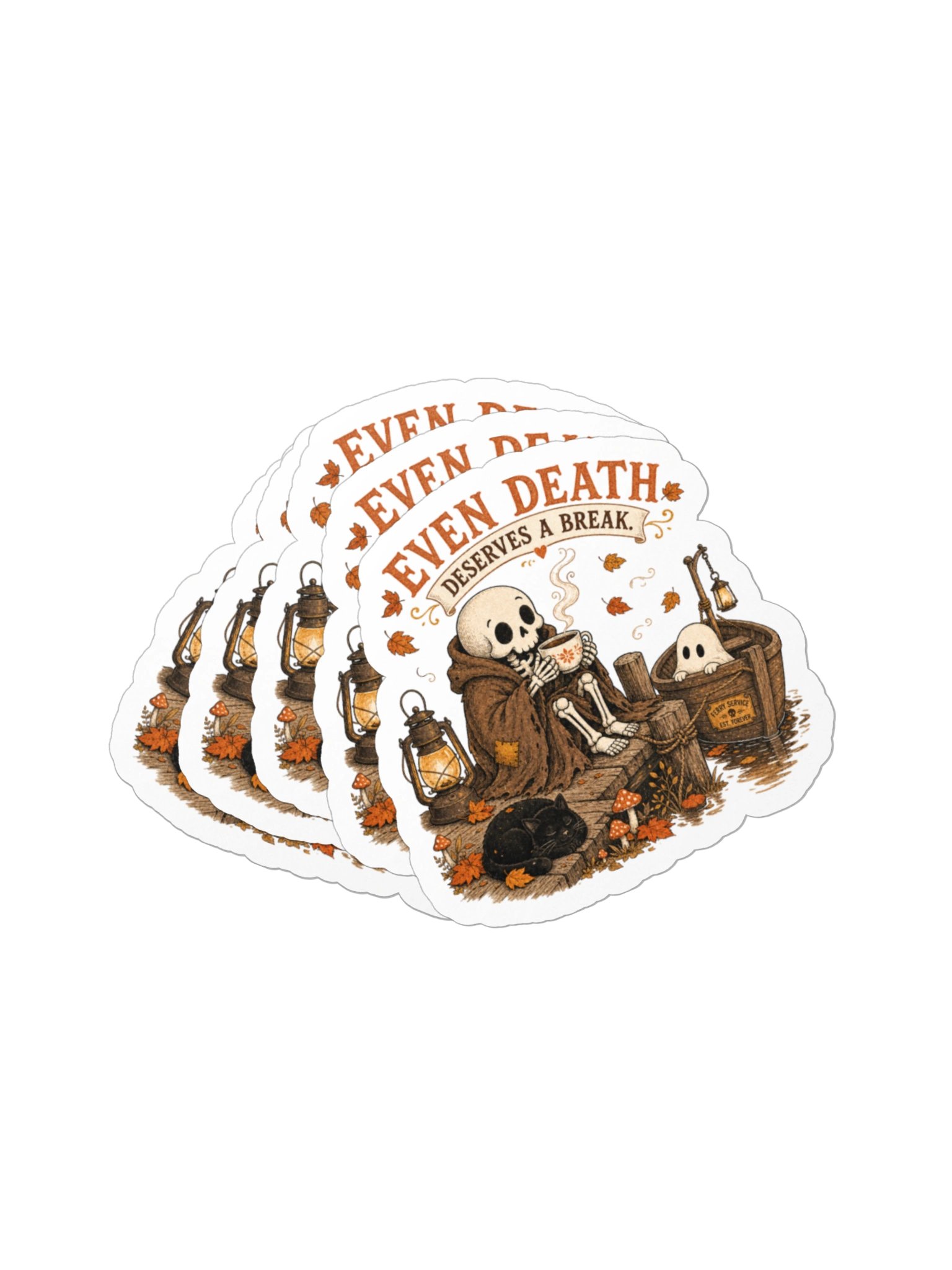 Even Death Deserves a Break Halloween Sticker product image (15)