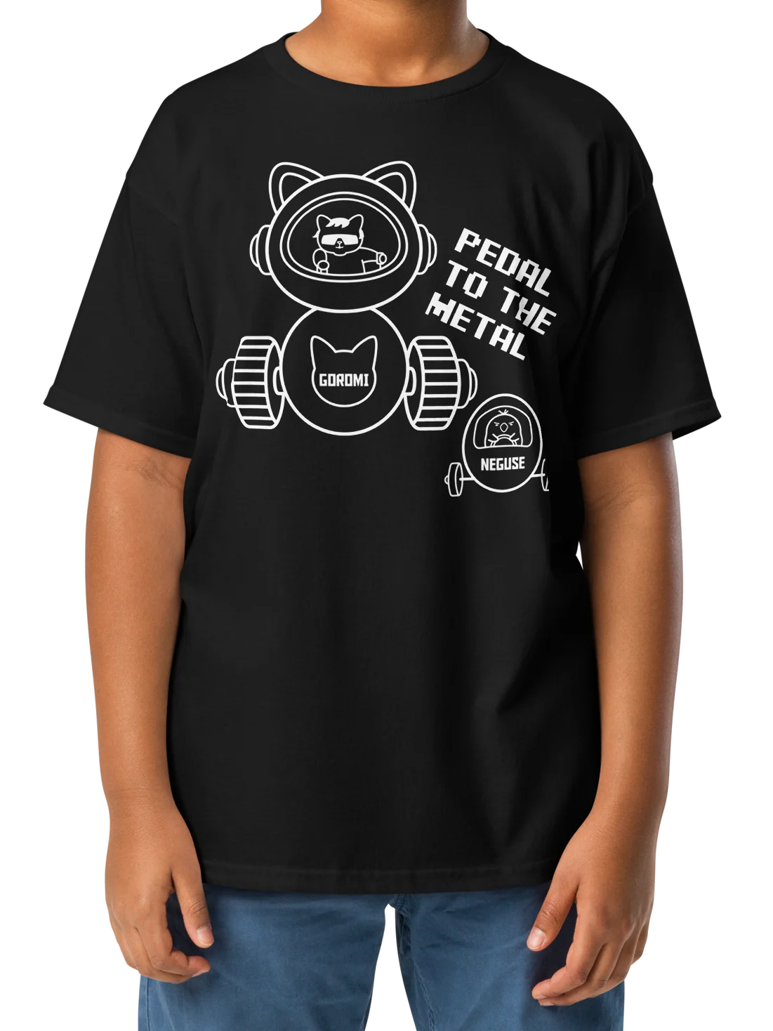 Goromi the Cat (Inefficient Vehicle Race) - Unisex Youth Heavyweight T-shirt product image (2)