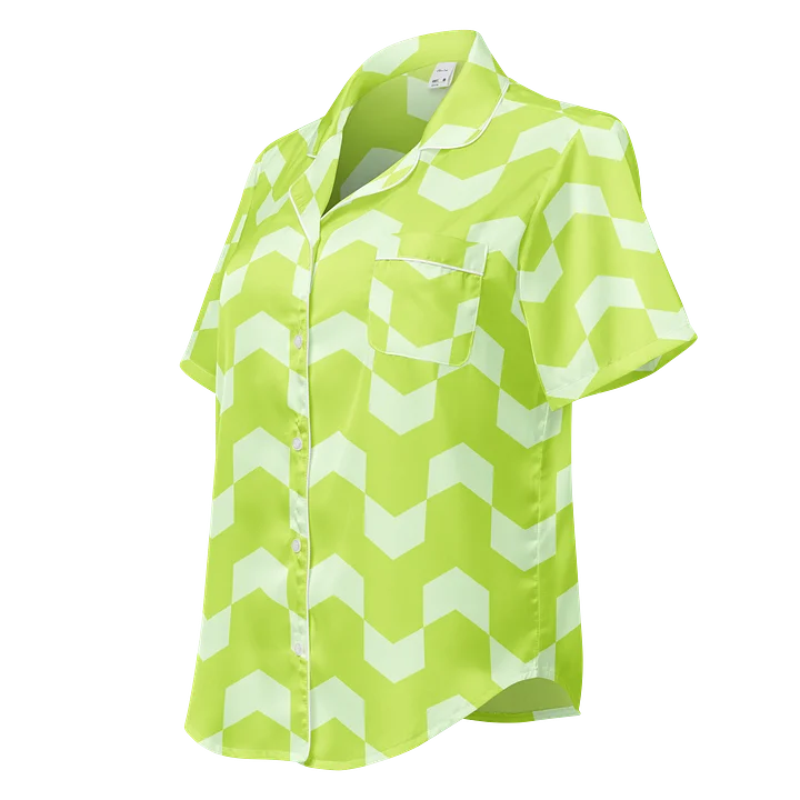 Green Chevron Pajama Top product image (1)
