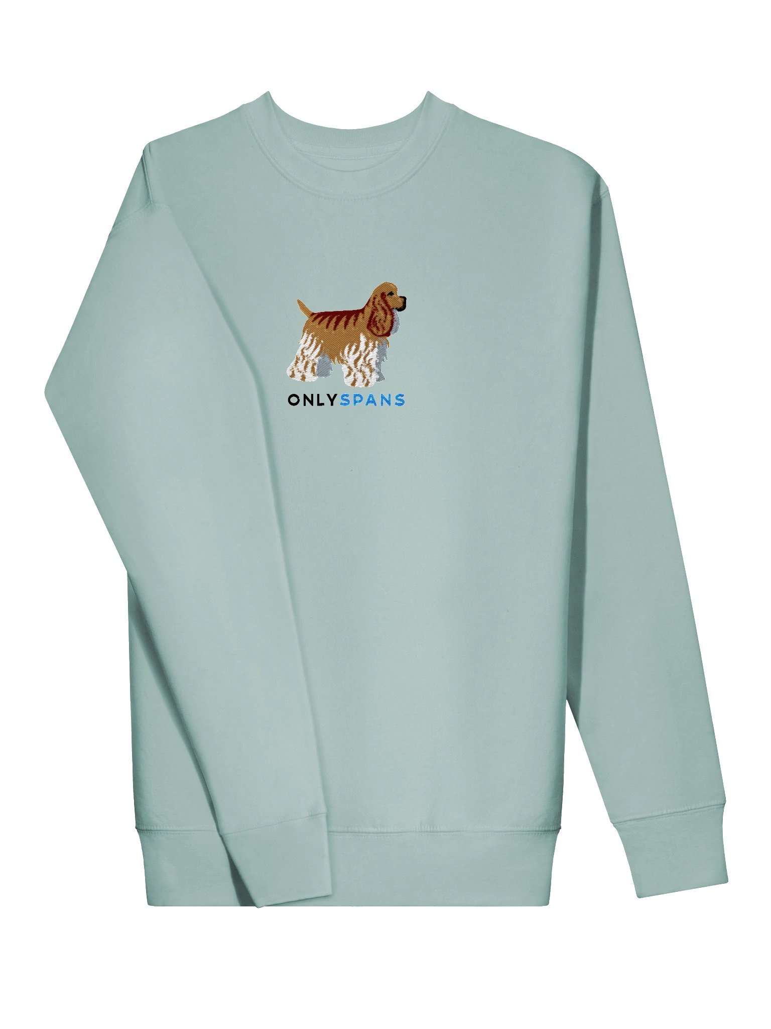 Only Spans Sweatshirt (Embroidered) of an American Cocker Spaniel(Fawn) product image (45)