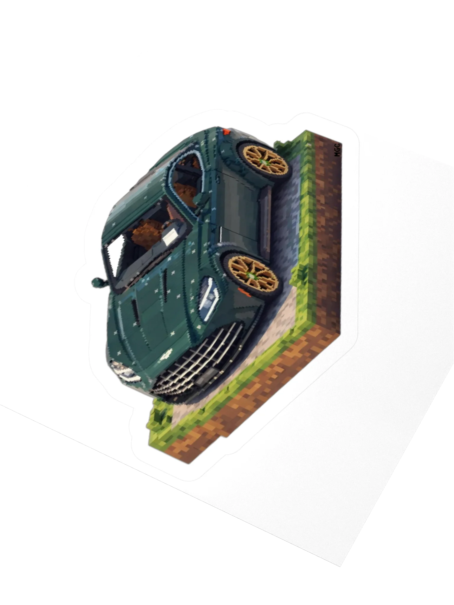 Green Aston Martin Vantage Sticker (Pixel, Retro, Minecraft) product image (7)
