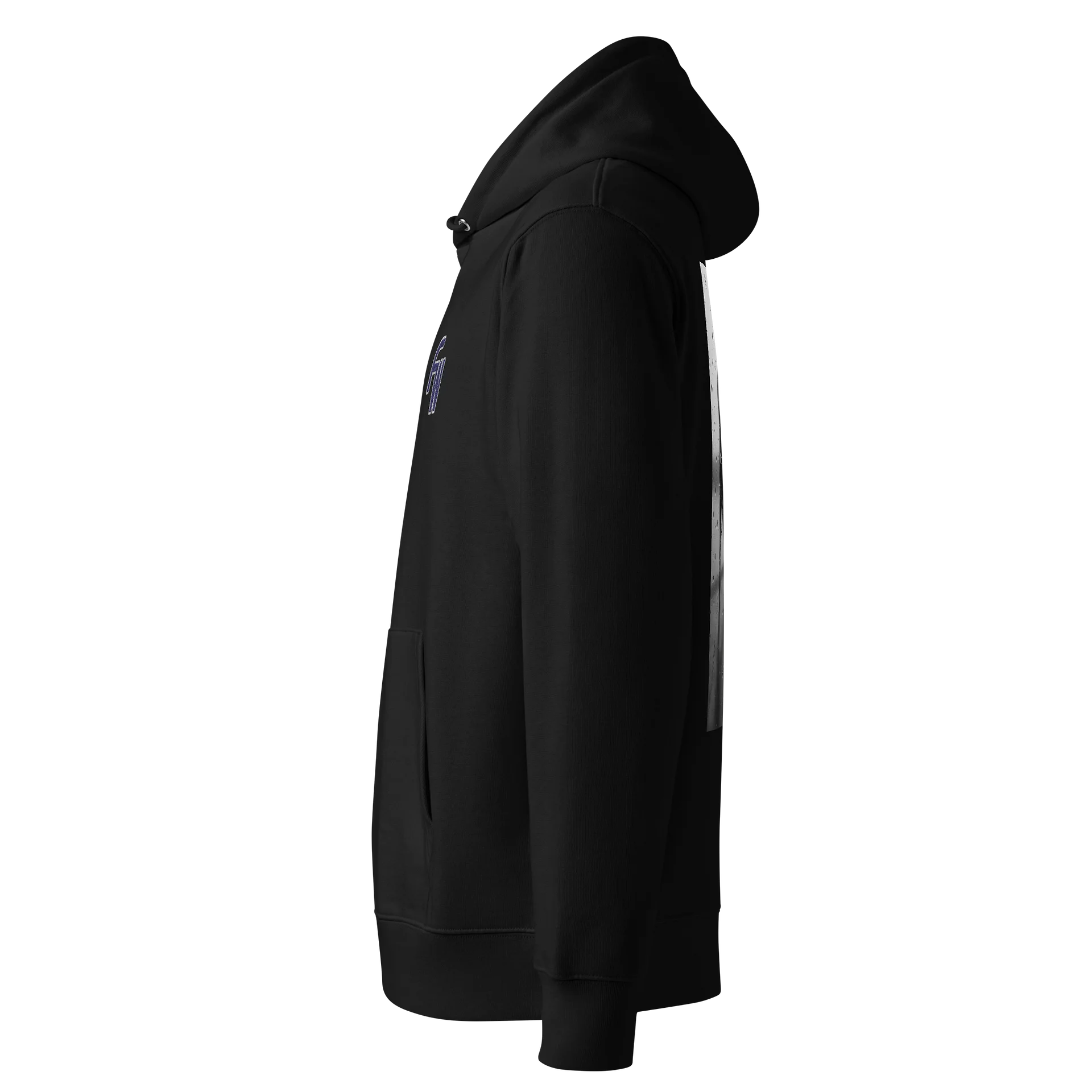 Embroidered Monogram Hoodie in Black with Backprint product image (8)