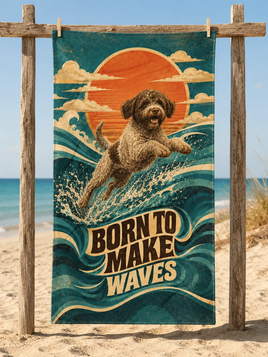 Born to Make Waves Beach Towel product image (1)