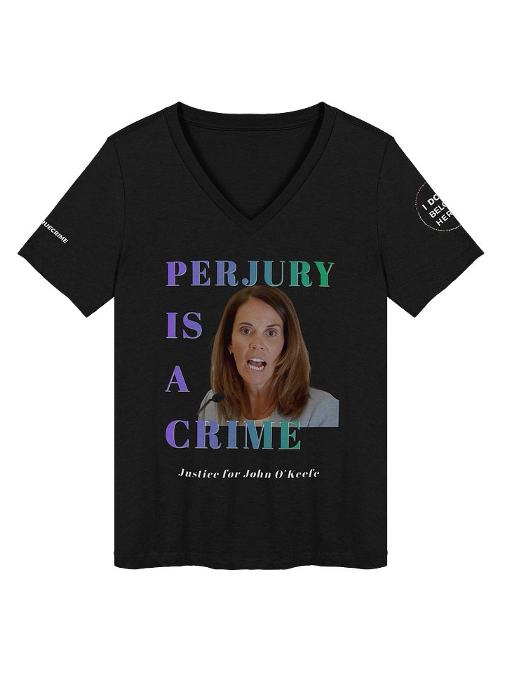 Perjury is a Crime - Women's Black V-Neck T-Shirt product image (1)