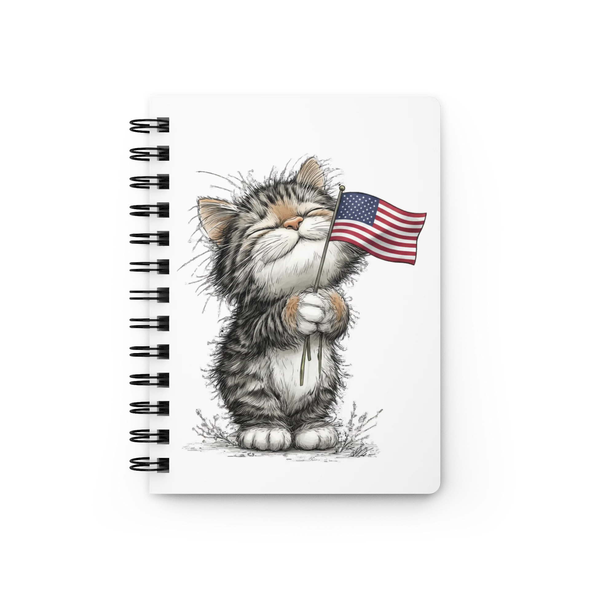 Patriotic Kitten Spiral Journal product image (1)