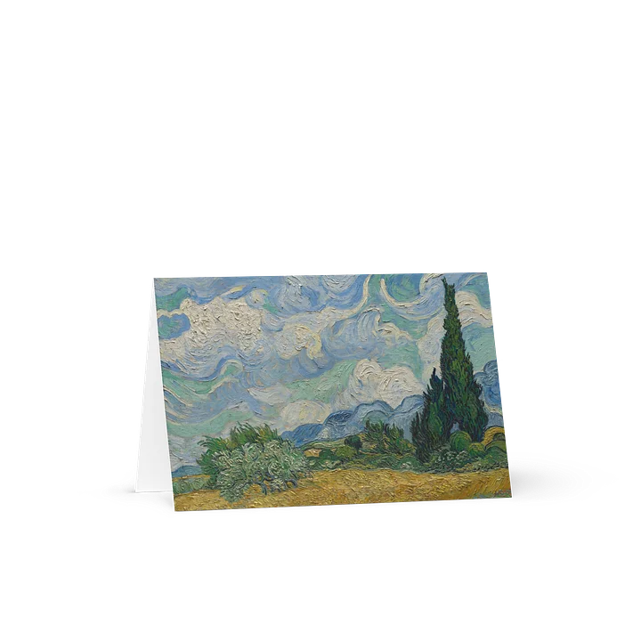 Wheat Field with Cypresses (Vincent van Gogh) Greeting Card product image (2)
