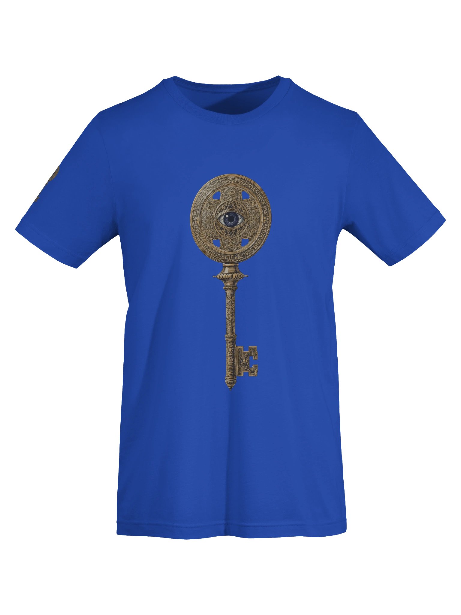 The Gatekeeper’s Key Classic T-Shirt – Front & Right Shoulder Print | True Royal | Bella+Canvas 3001 product image (7)
