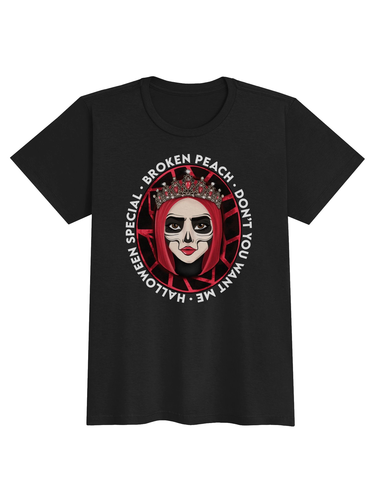 Broken Peach – Women´s Don’t You Want Me Halloween T-Shirt product image (1)