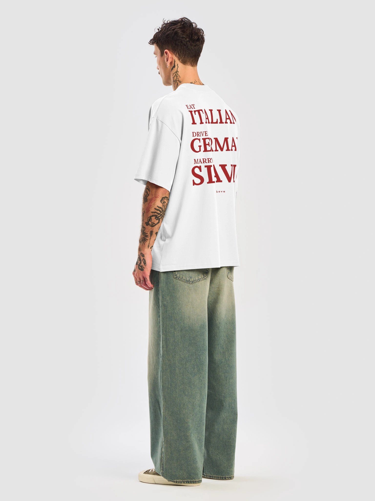 Eat Italian, Drive German, Marry Slavic — Oversized Tee product image (4)