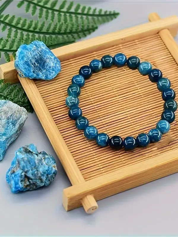 Pulseira elegante de apatita azul boêmia product image (2)