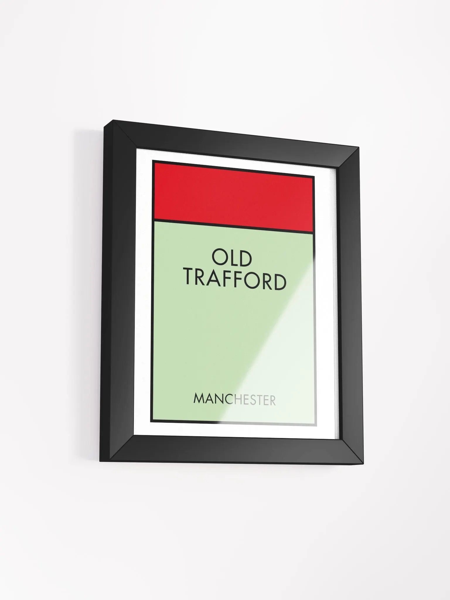 Old Trafford Manchester Monopoly Title Art Framed Print product image (2)