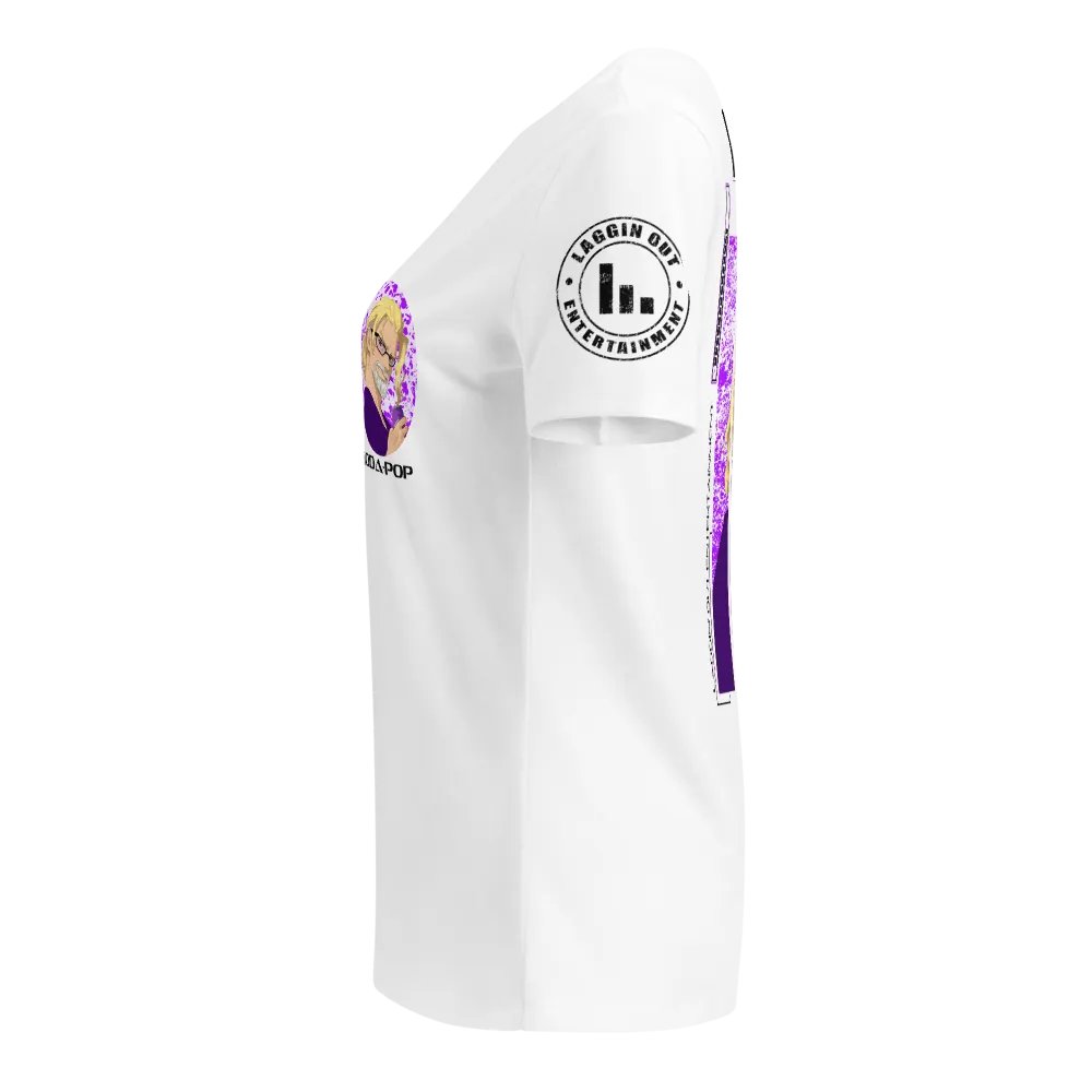 Woah dude V-neck tee white product image (4)