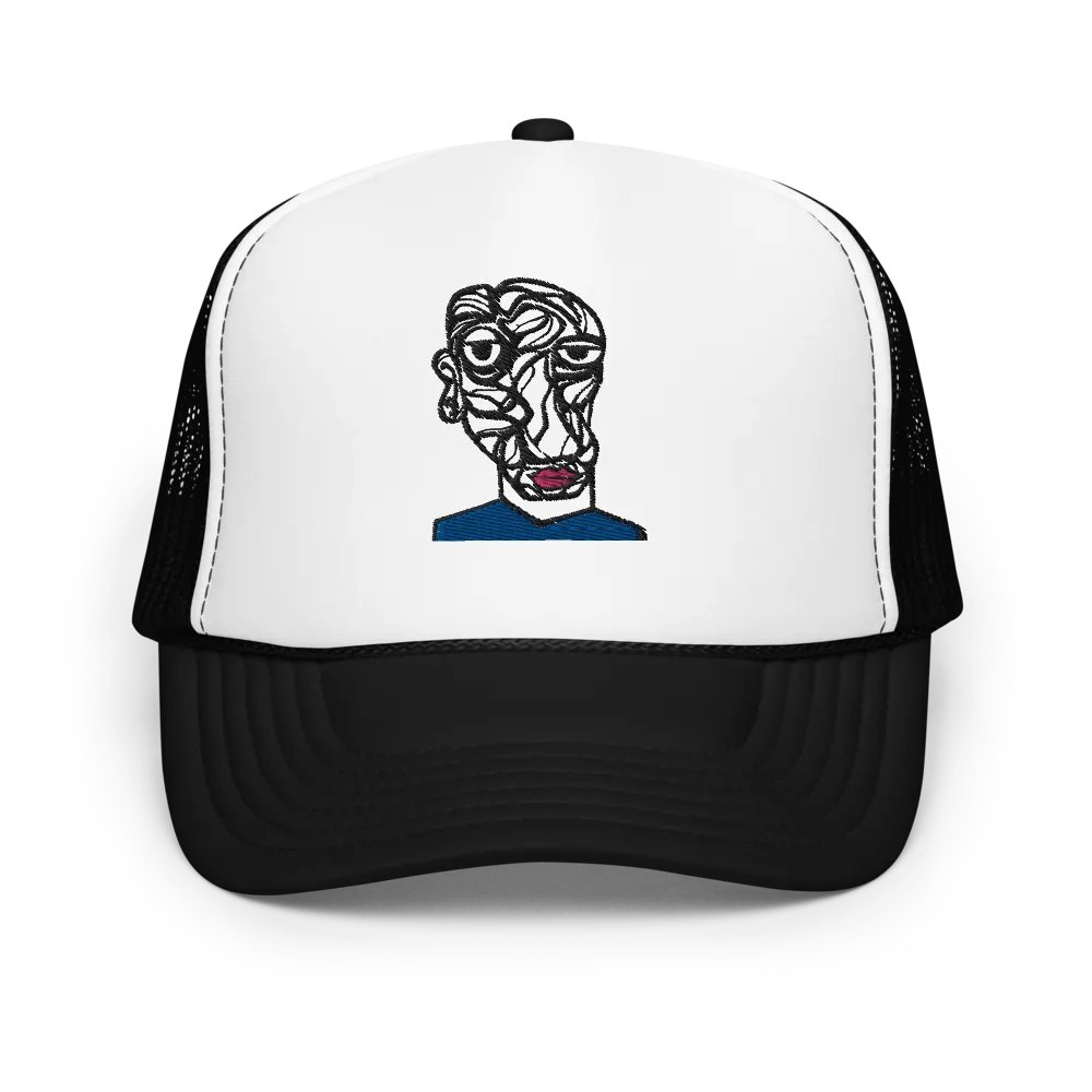 Blue-Shirt Trucker Hat [black & white] [spring 2026] product image (1)