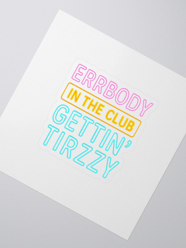 Kiss Cut Tirzzy Club Sticker product image (2)