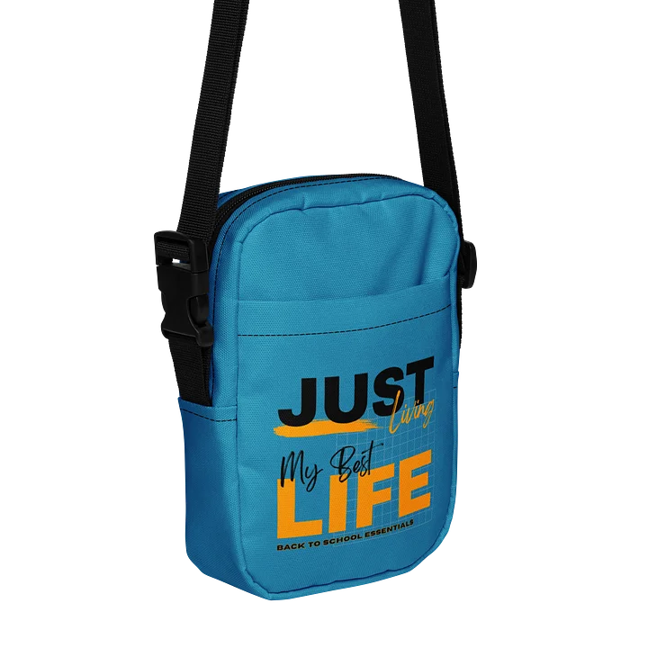 Cyan "JUST LIFE" Everyday Crossbody Bag product image (1)