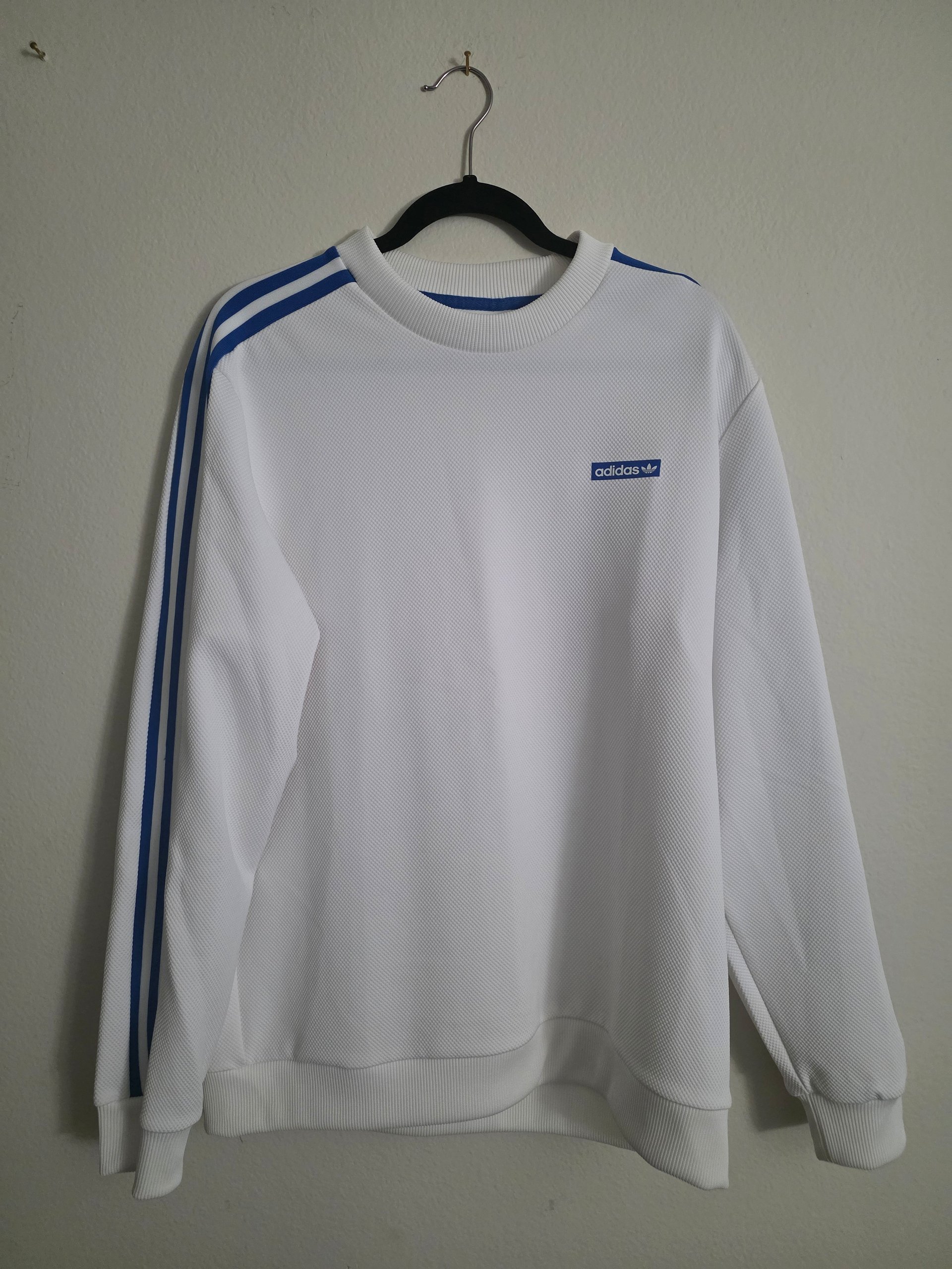 White & Blue Adidas Originals Sweater product image (1)