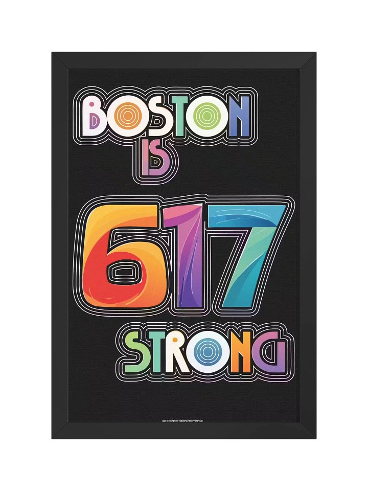 "617 Strong" Vibrant Matte Poster in Ayous Wood Frame product image (2)
