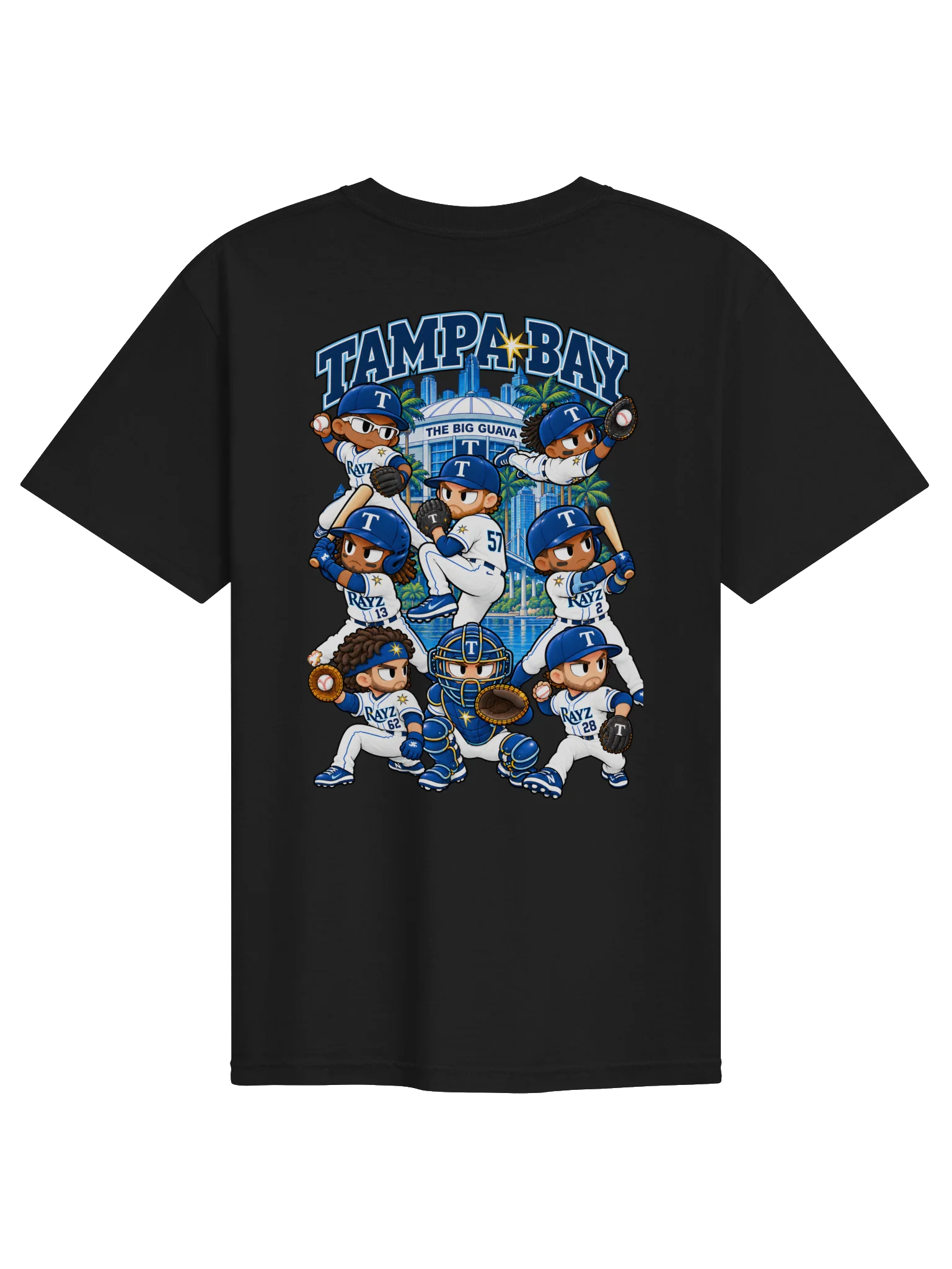 Tampa Bay Baseball 2026 Animated Player Back Print T-Shirt product image (2)