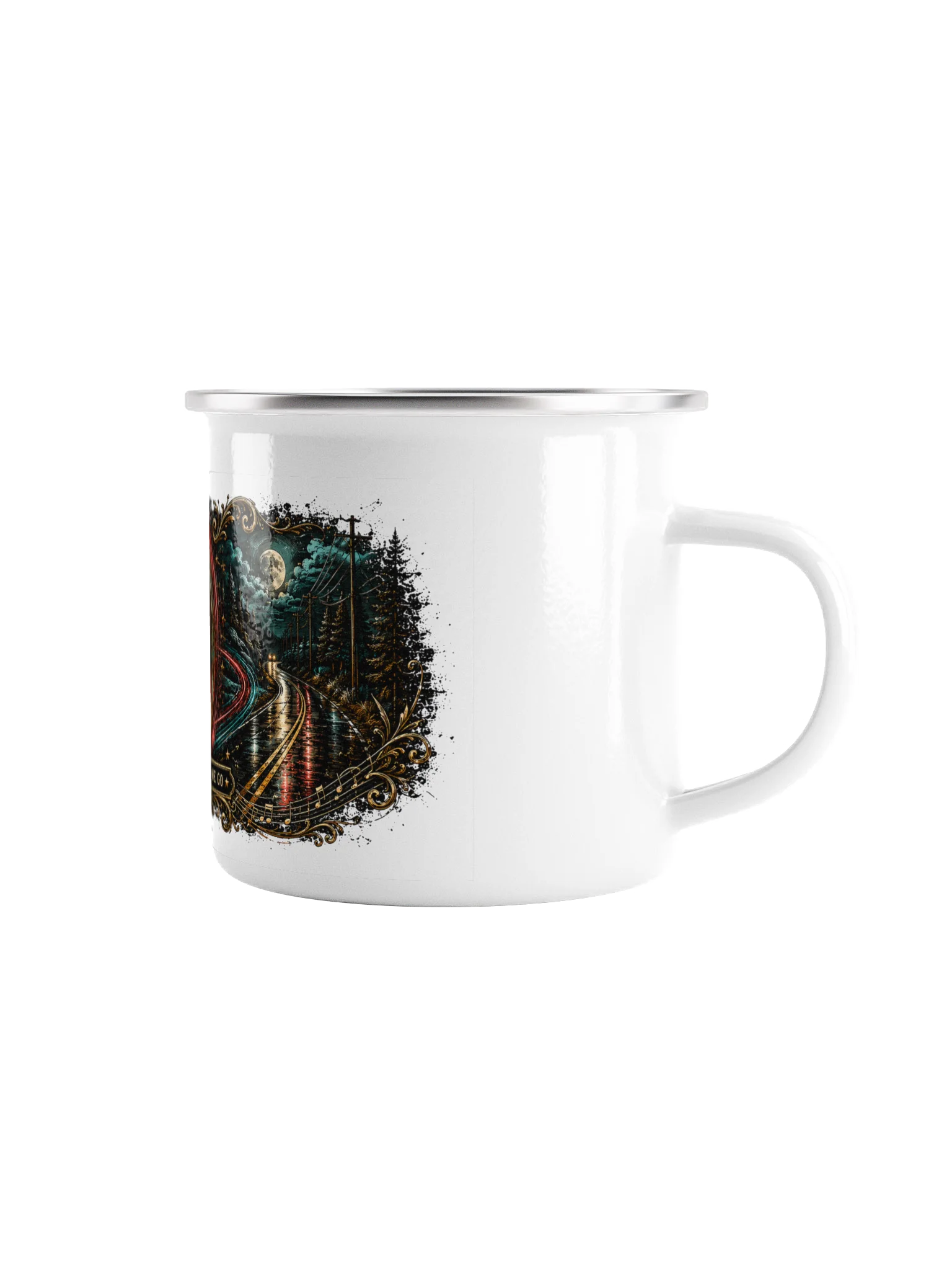 Round & Round Retro Country-Soul Enamel Mug product image (1)