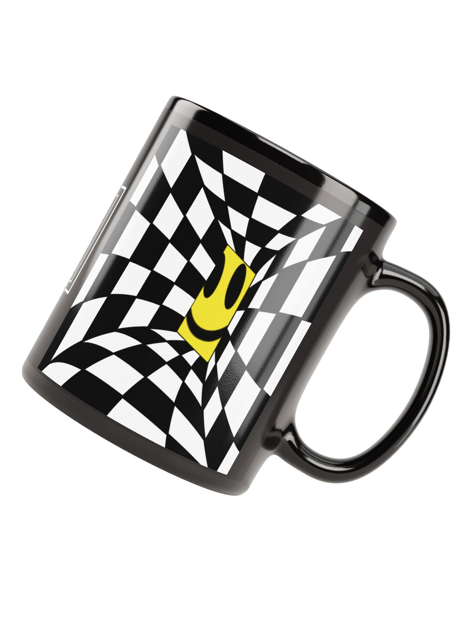 Smiley Checkered Black Mug product image (8)