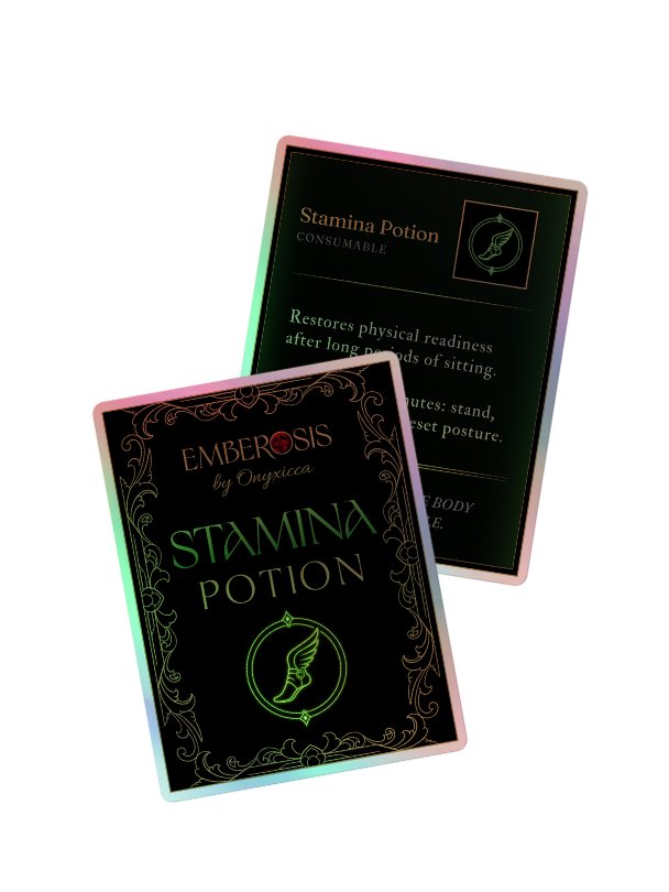 Stamina Potion - Front & Back Holographic Sticker Bundle product image (1)