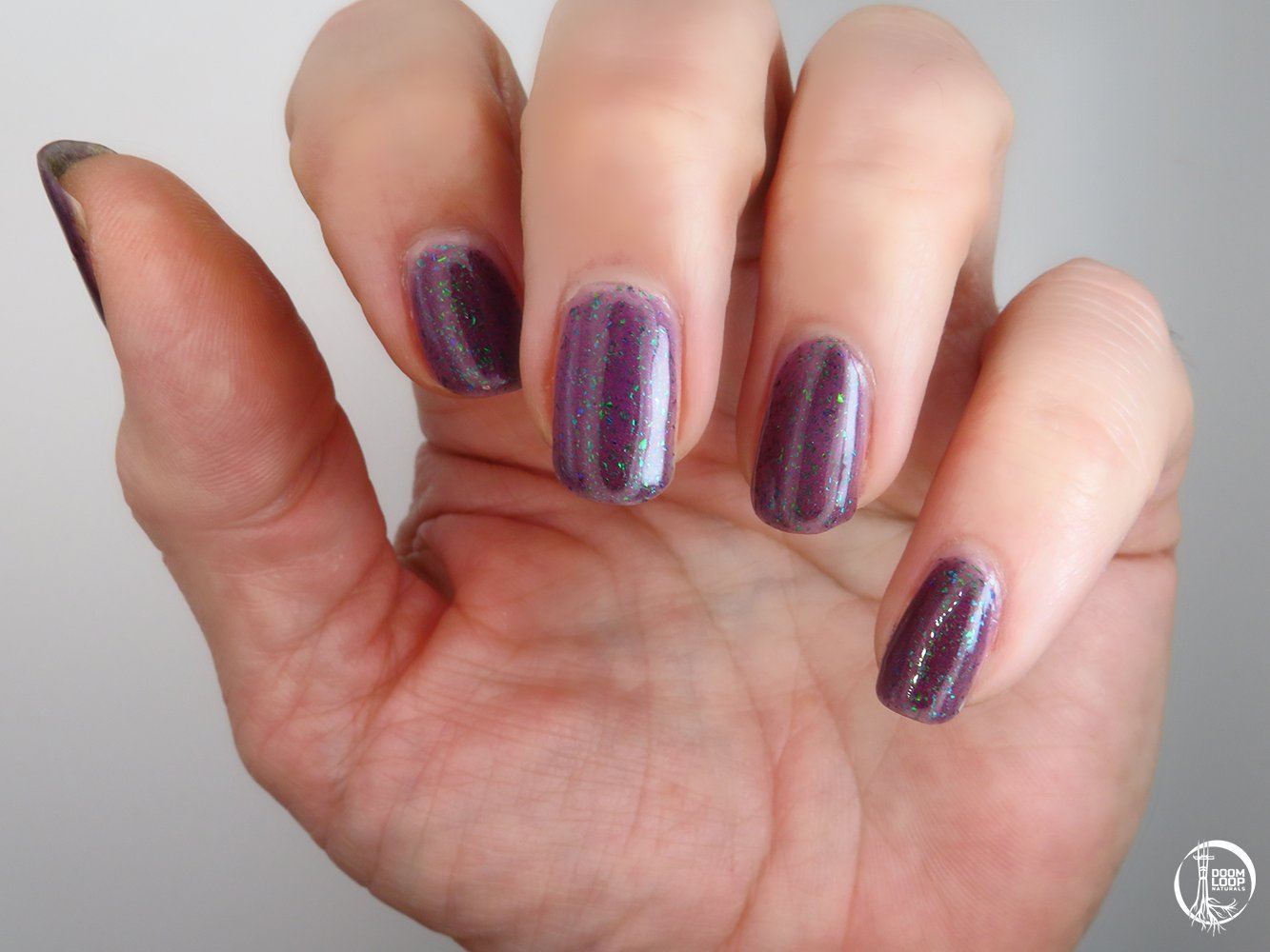 COUCH FKR - Dark Plum to Pink Thermal Green Flake Nail Polish product image (3)