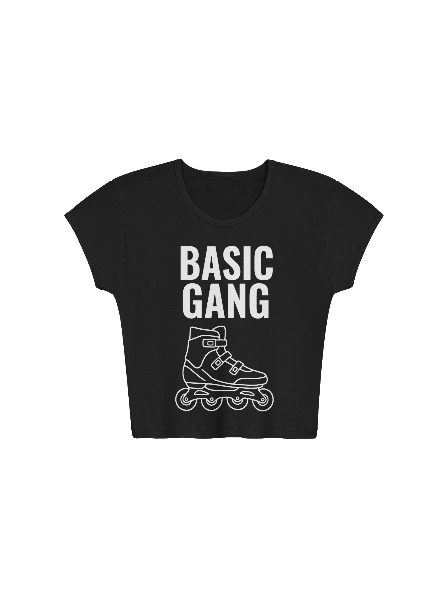 Basic Gang - Women’s Ribbed Baby Tee Crop Top product image (1)