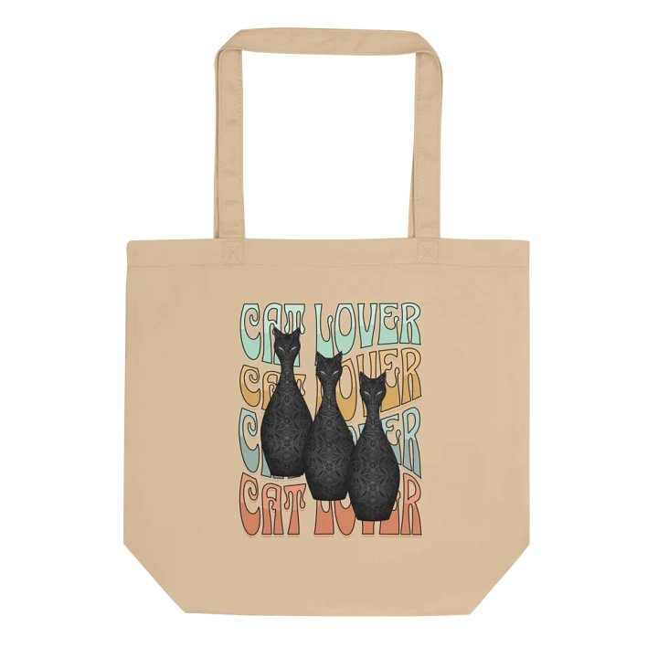 Cat Lover Geometric Tote Bag product image (1)