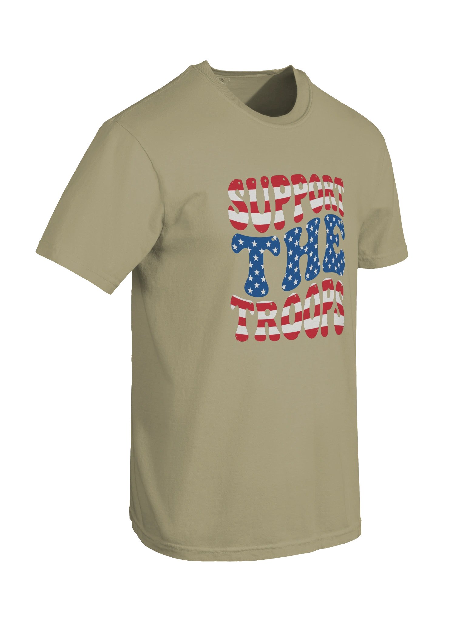 Support The Troops USA Flag Retro Wavy T-Shirt - Patriotic Military Shirt product image (48)
