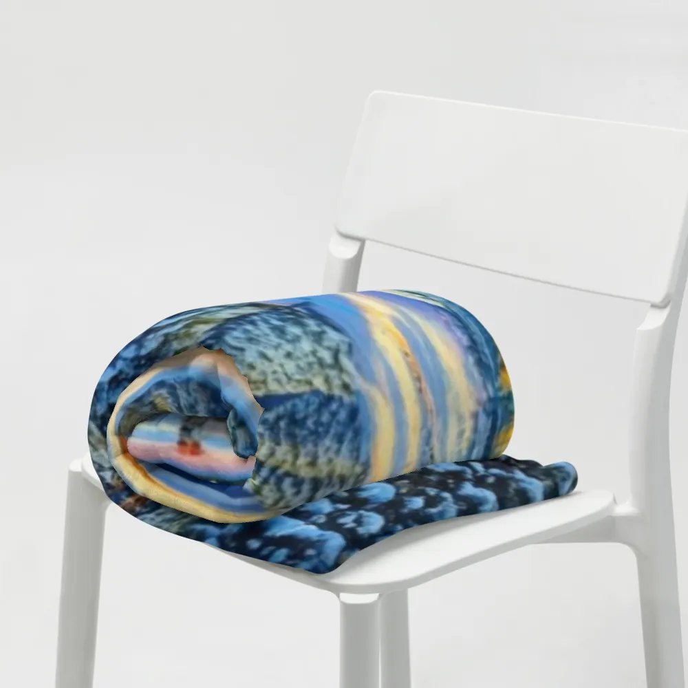 Scenic Snowy Tree-Lined Lake Throw Blanket product image (8)