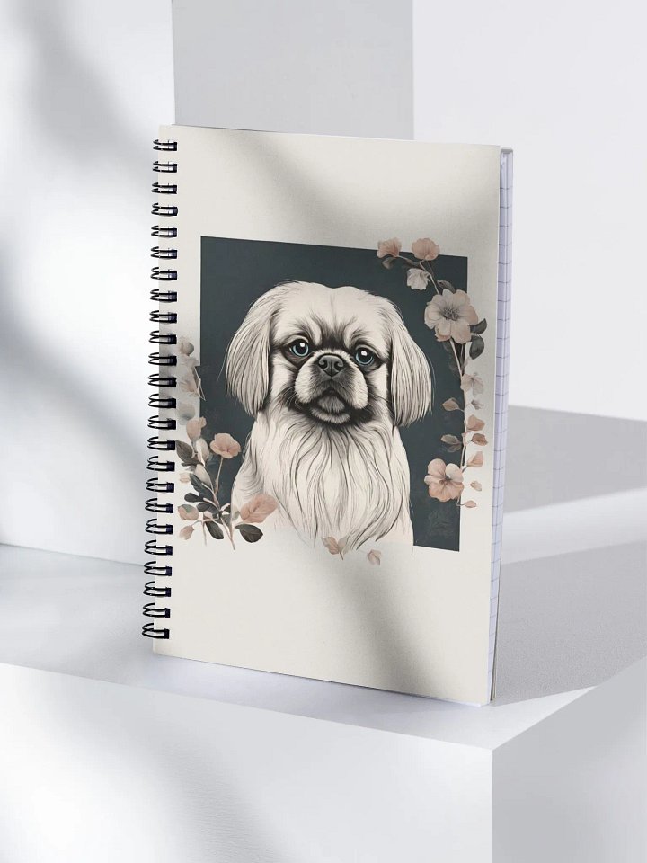 Floral Pekingese Spiral Notebook product image (1)