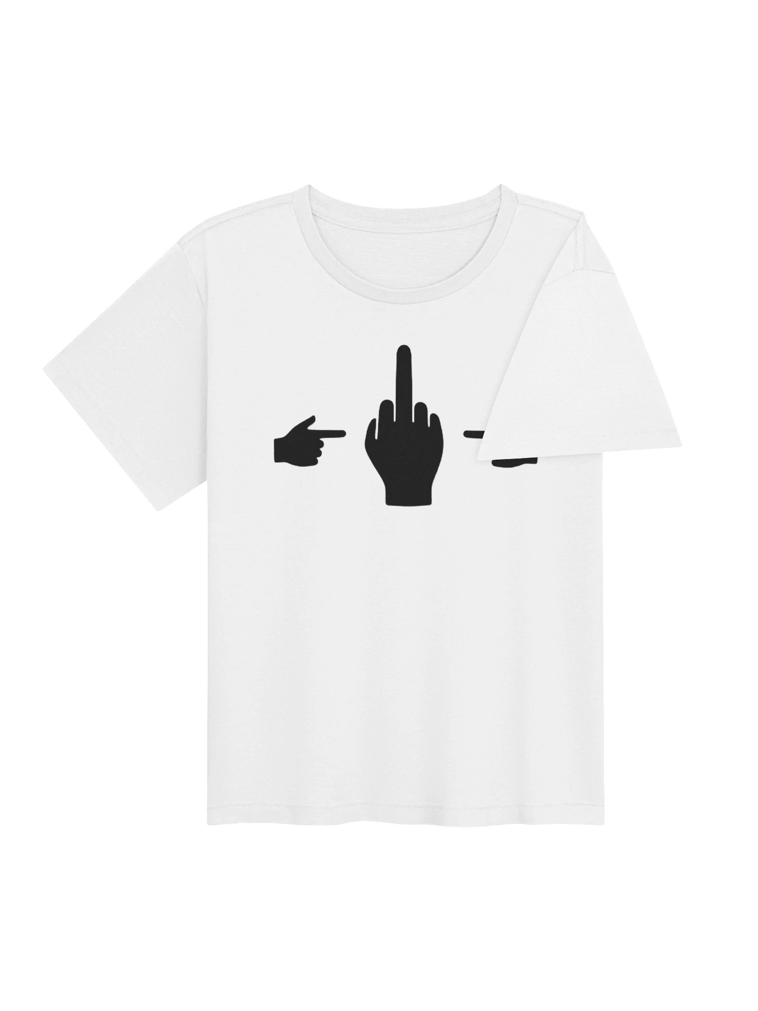 No Middle Finger Point ShopCo Black Women's Tee product image (4)