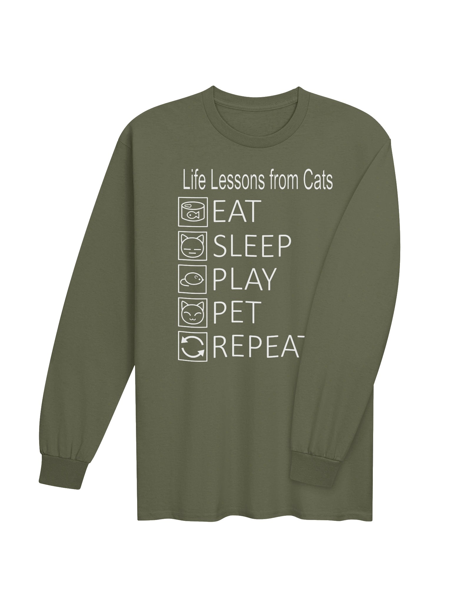 Life Lessons from Cats - Unisex Adult Long Sleeve T-shirt product image (3)