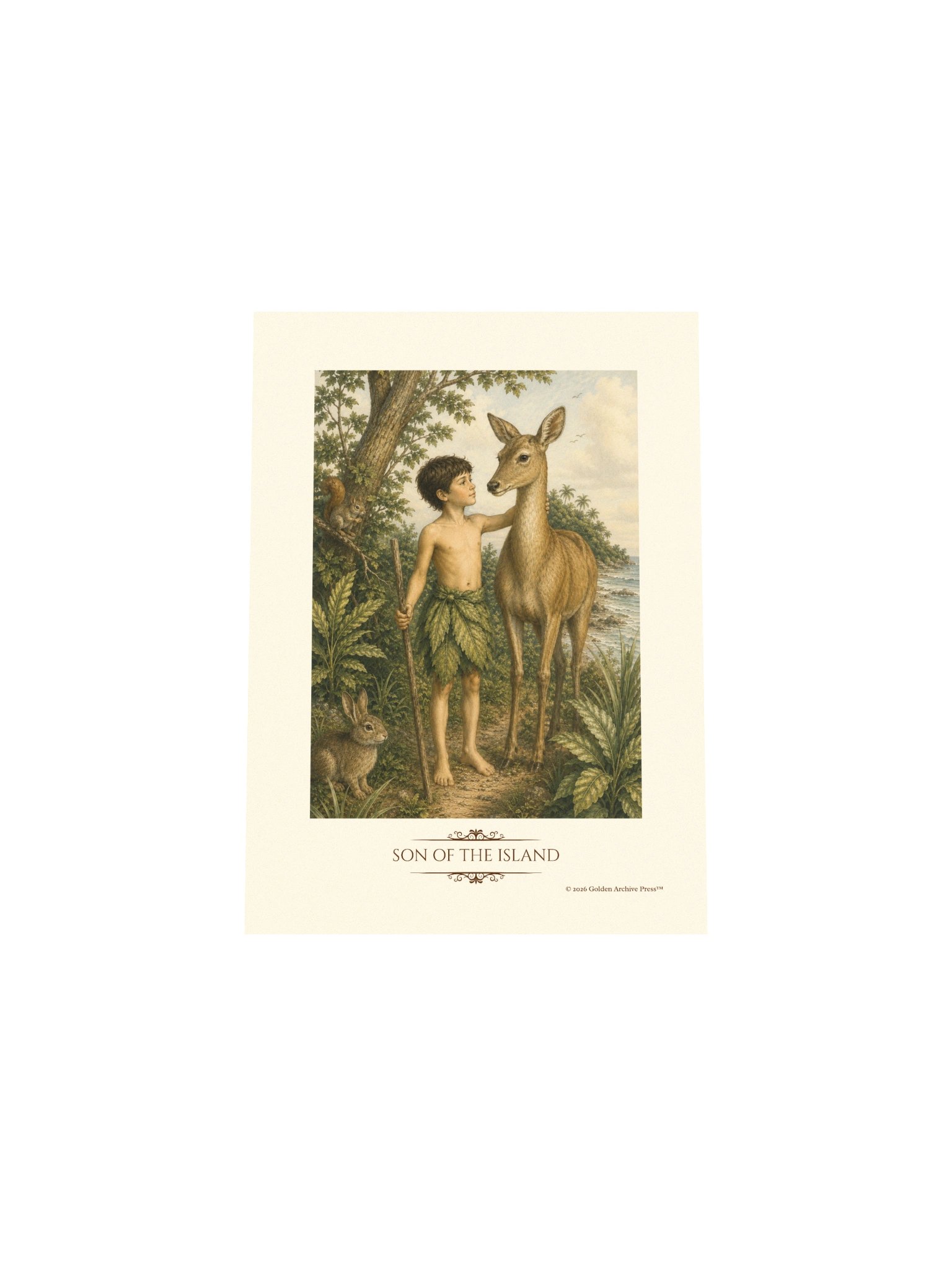 Son of the Island — Naturalist Art Print (Child and Gazelle) product image (29)