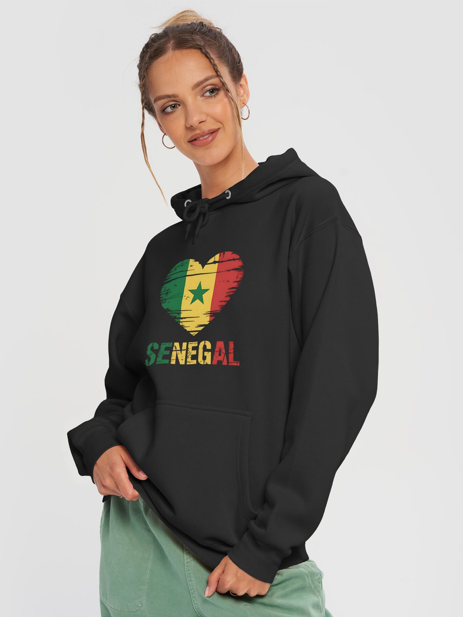 Senegal Flag Senegal Love Heart Senegalese Flag Hoodie product image (16)