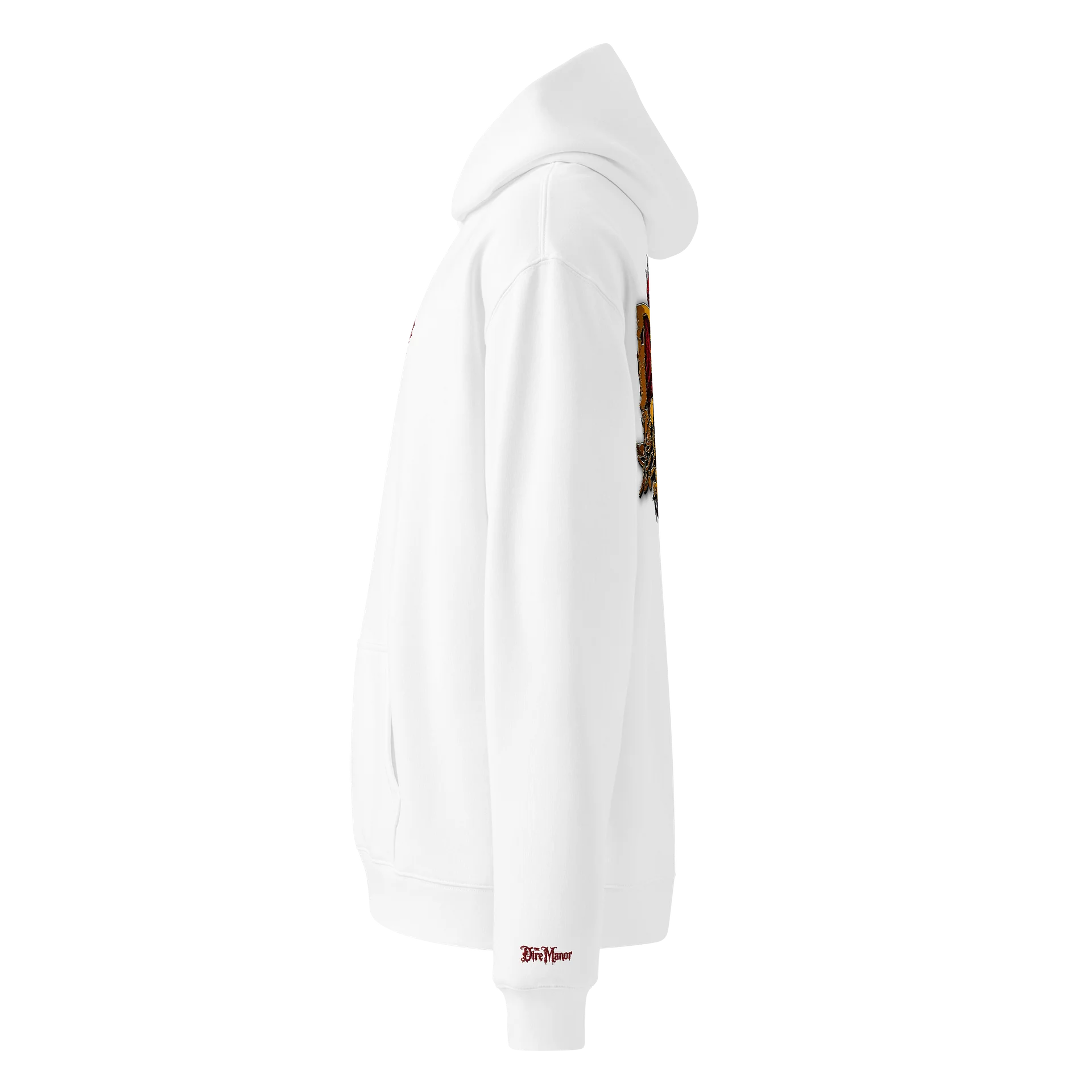 Official Dire Manor White N Red Embordered Hoodie product image (3)