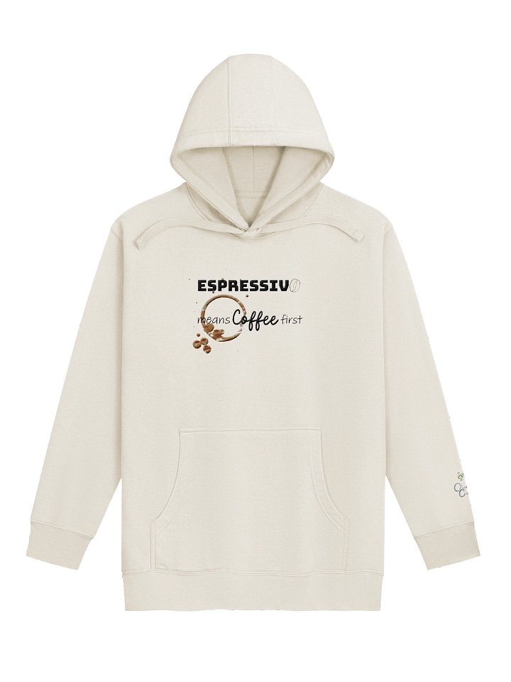 “Espressivo means coffee first” Premium Hoodie – Caffeine Before Crescendo product image (5)