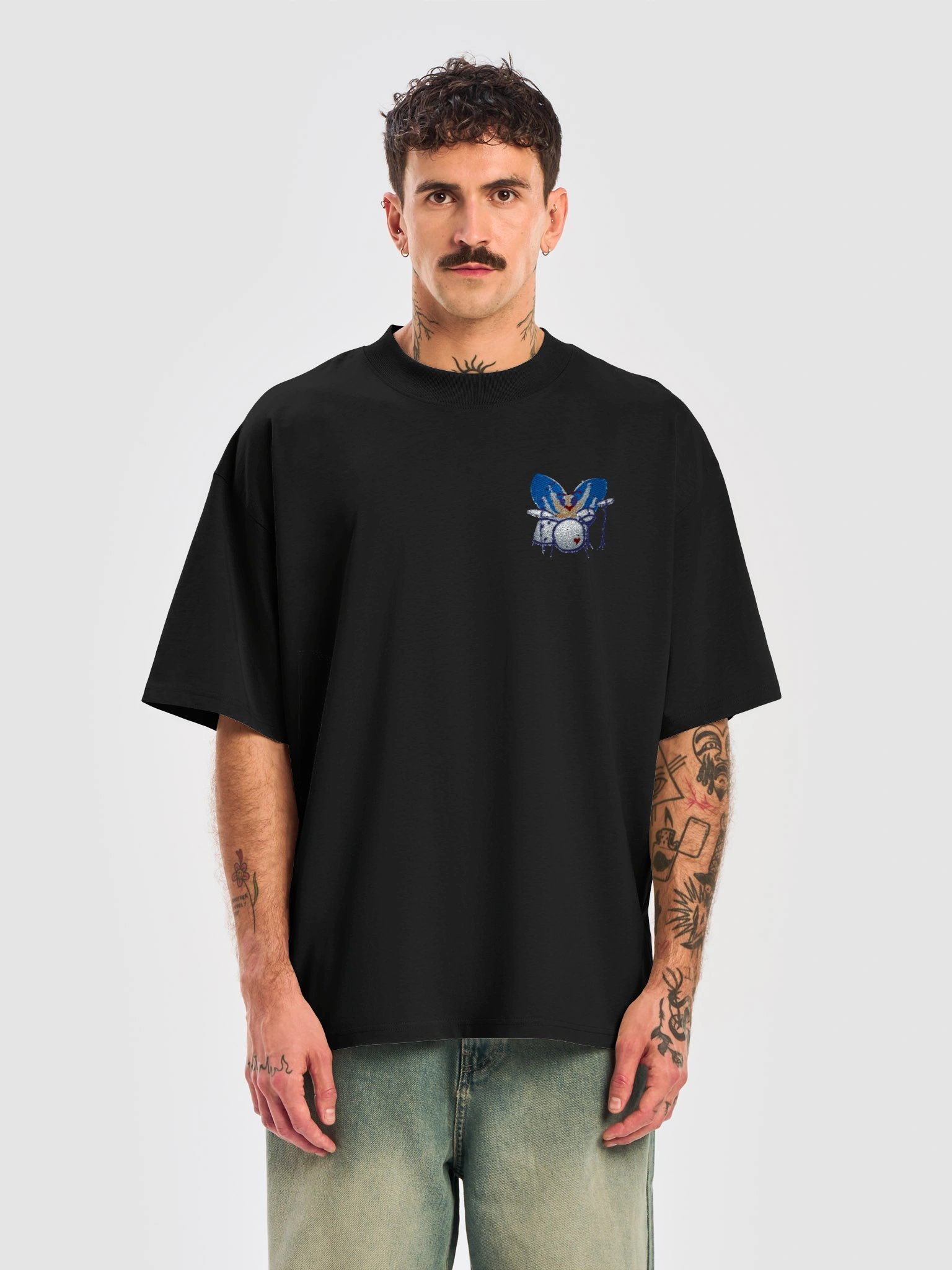 Bug Band Embroidered Unisex Oversized Tee product image (3)